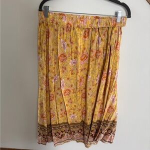 Floral Yellow Skirt